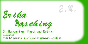 erika masching business card